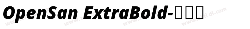OpenSan ExtraBold字体转换